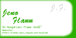 jeno flamm business card